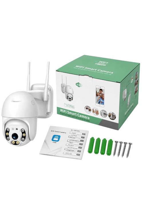 WiFi Smart Outdoor Security Camera, Dual Antenna, Night Vision and Motion Detection IP66