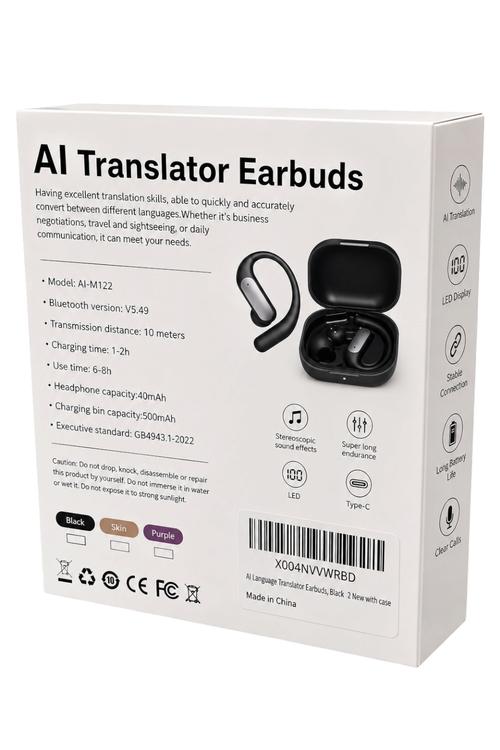 Wireless AI Translation Earbuds with Clear Call Technology AIM122