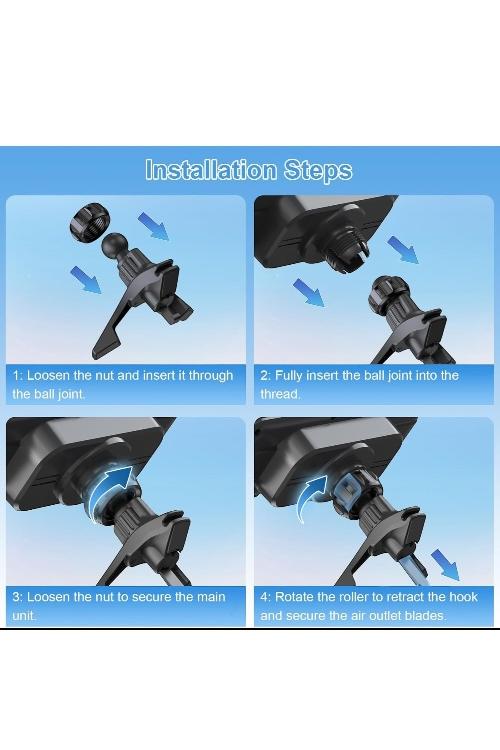 Wireless Car Charger and Folding Rotating Car Mount Z1