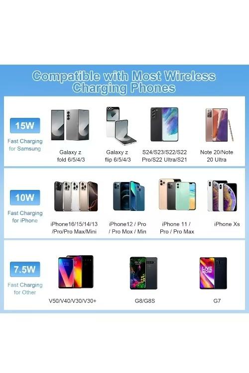 Wireless Car Charger and Folding Rotating Car Mount Z1