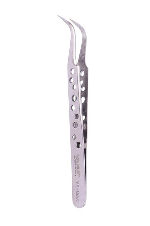 YAXUN Anti-static Stainless Steel Fine-tip And Curved Tweezer YX15AS
