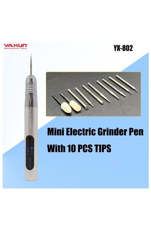 YAXUN Mini Electric Grinder Pen with 10 PCS TIPS YX802