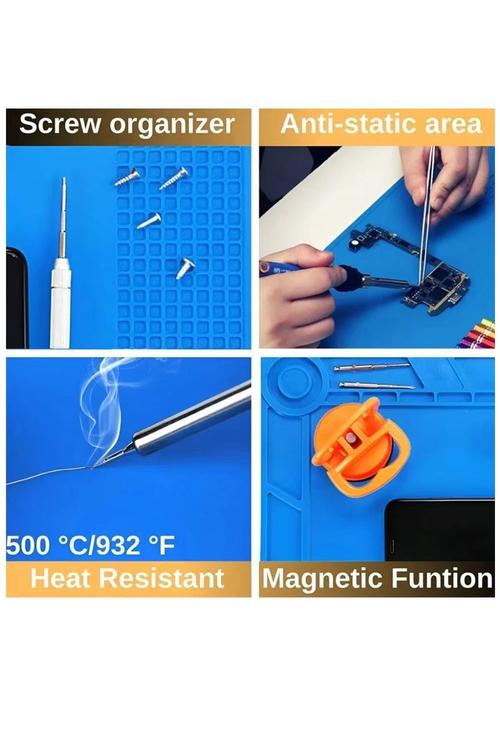 YAXUN Silicone Repair Mat Used For electronics repair and soldering tasks 30-45cm S160E