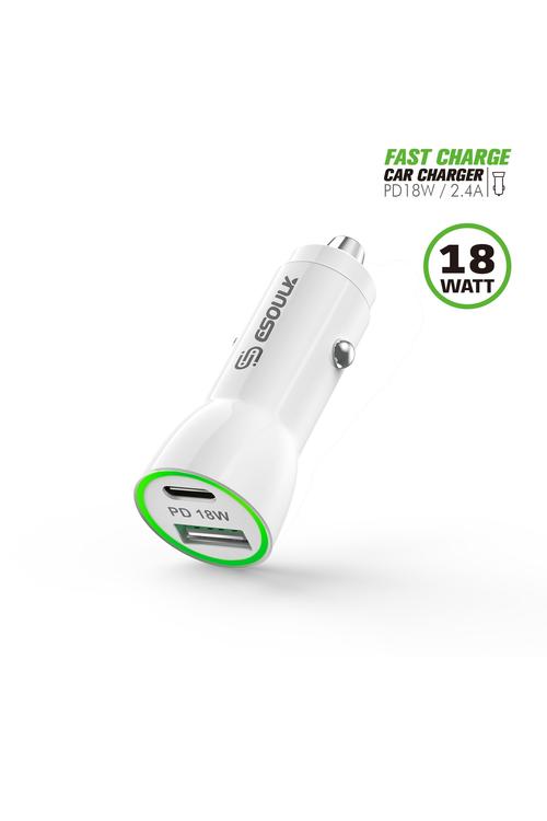 Esoulk 18W PD and USB Car Charger-EA11P