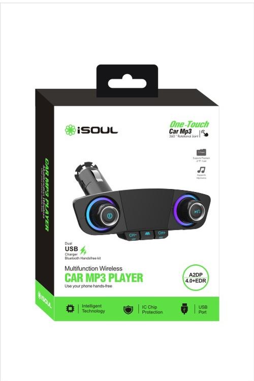 iSoul HandsFree Wireless FM Transmitter and Car Charger A2DP MK143