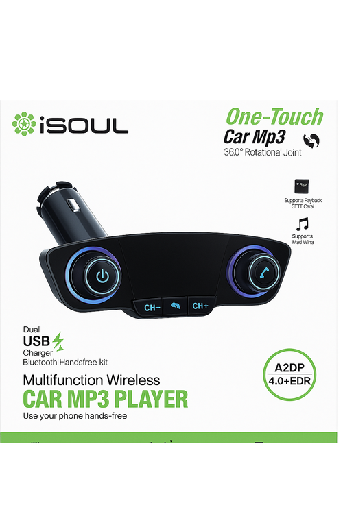 iSoul HandsFree Wireless FM Transmitter and Car Charger A2DP MK143