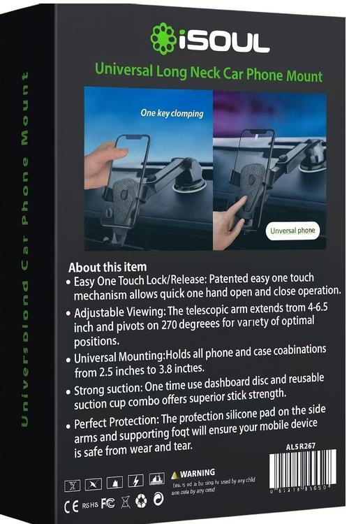 iSoul Sliding Arm Dashboard Car Mount ALSH267