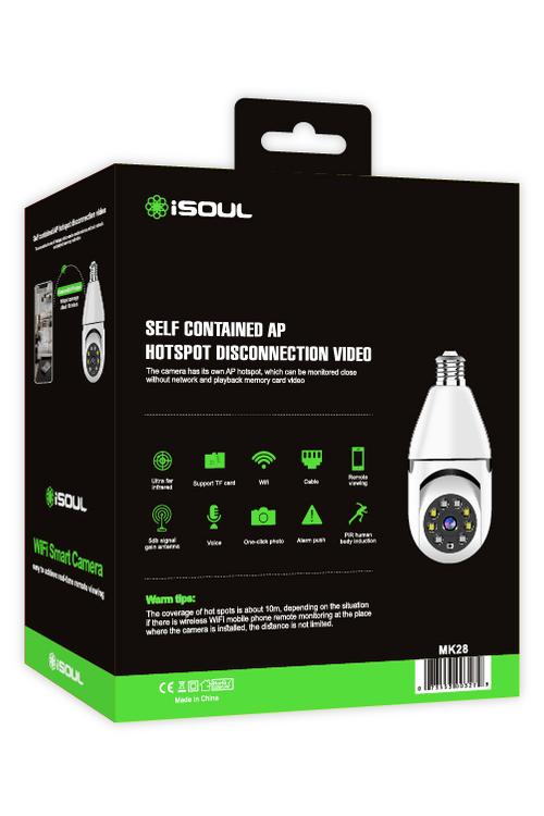 iSoul Wifi Smart Lightbulb Camera Mw813 MK28