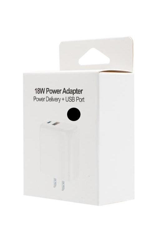 18W PD Wall Charger With USB Port MW8185 BLACK