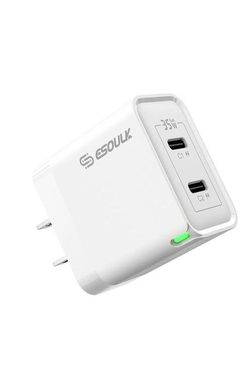 35W GaN Dual USB-C Wall Charger EK2003 