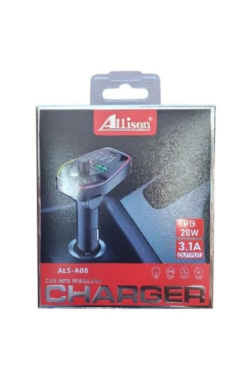 Allison Bluetooth FM Transmitter With PD Function ALSA08 