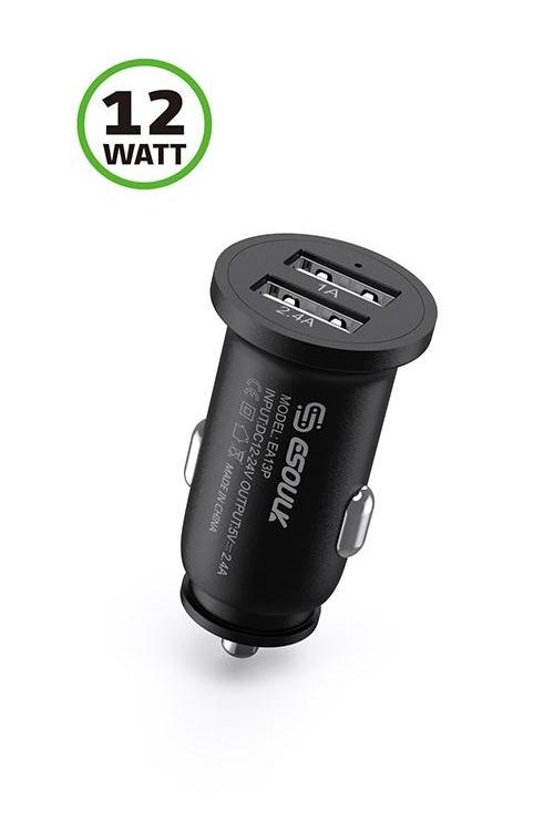 Esoulk 2.4A Dual Car Charger No Packaging EA13BK