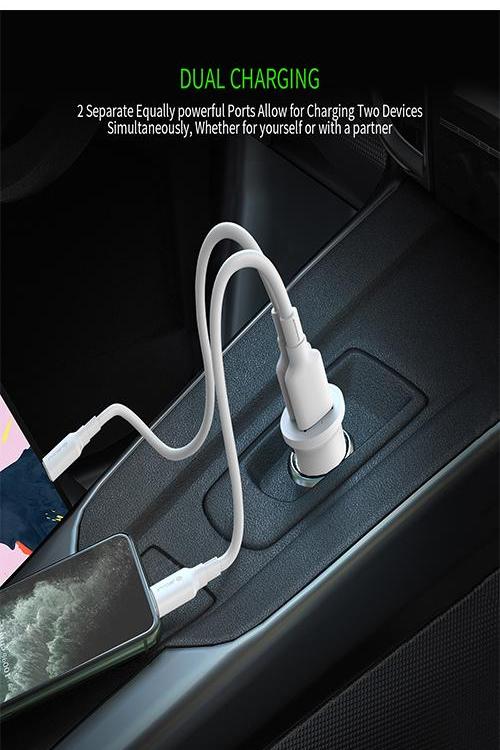 Esoulk 2.4A Dual Car Charger No Packaging EA13WH