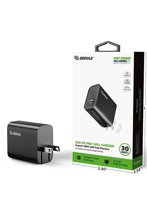 Esoulk 30W PD Wall Charger Black EA22BK