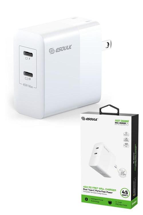 Esoulk 45W PD Dual Type C Fast Charger EK2002 