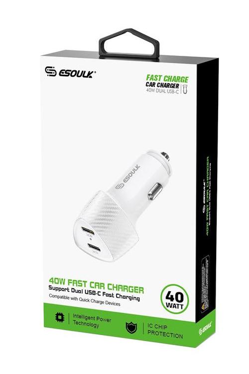 Esoulk Dual PD 40W Car Charger EK2001