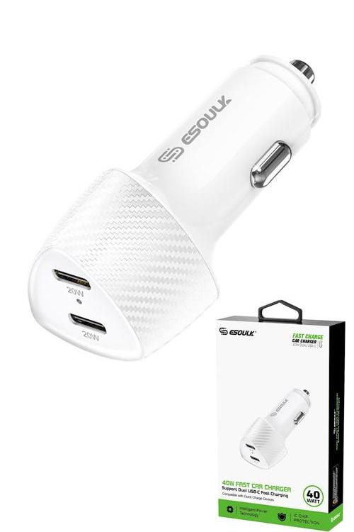 Esoulk Dual PD 40W Car Charger EK2001