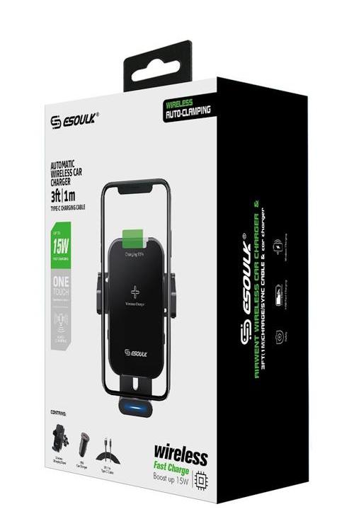 Esoulk Wireless 15W Car Mount EH38BK 