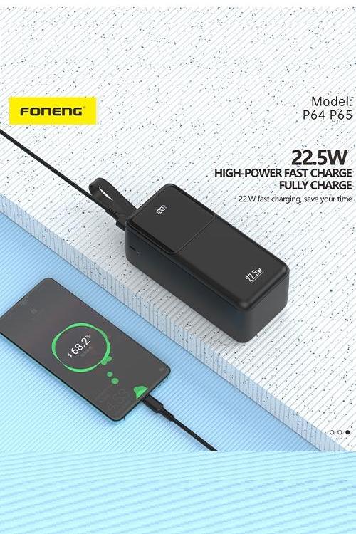 Foneng Fast Charge Power Bank 50000mAh With PD Function P65