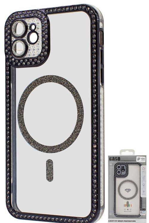 Iphone 11 Bling Mag Case Wholesale Black