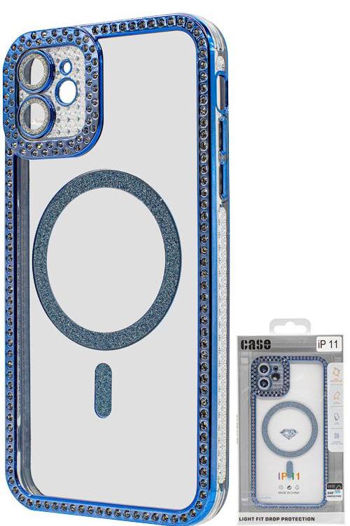 Iphone 11 Bling Mag Case Wholesale Blue