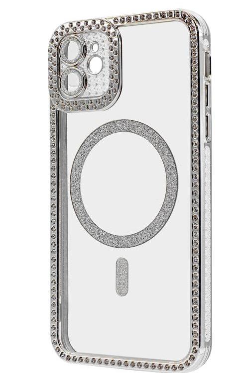 Iphone 11 Bling Mag Case Wholesale Silver