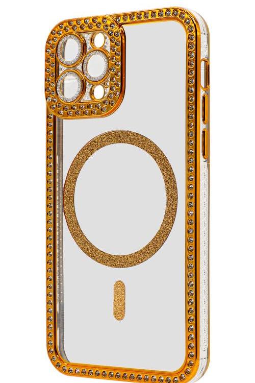 Iphone 12 Pro Bling Mag Case Wholesale Gold