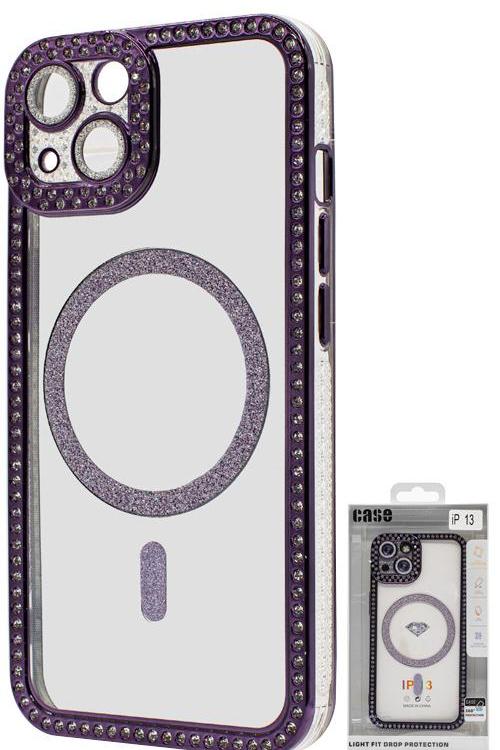 Iphone 13 Bling Mag Case Wholesale purple