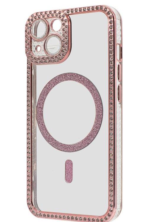 Iphone 13 Bling Mag Case Wholesale Rose Gold