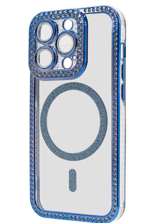 Iphone 13 Pro Bling Mag Case Wholesale Blue