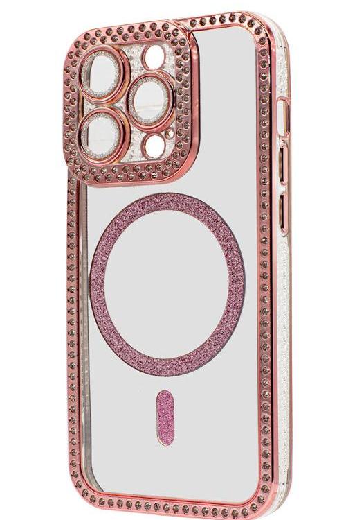 Iphone 13 Pro Bling Mag Case Wholesale Rose Gold