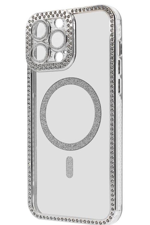 Iphone 13 Pro Max Bling Mag Case Wholesale Silver