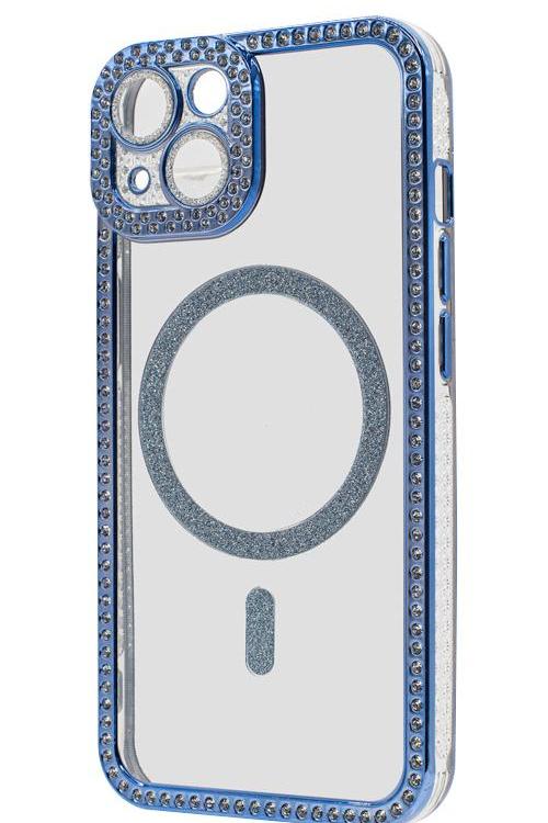 Iphone 14 Bling Mag Case Wholesale Blue