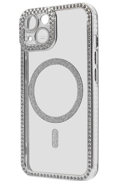 Iphone 14 Bling Mag Case Wholesale Silver