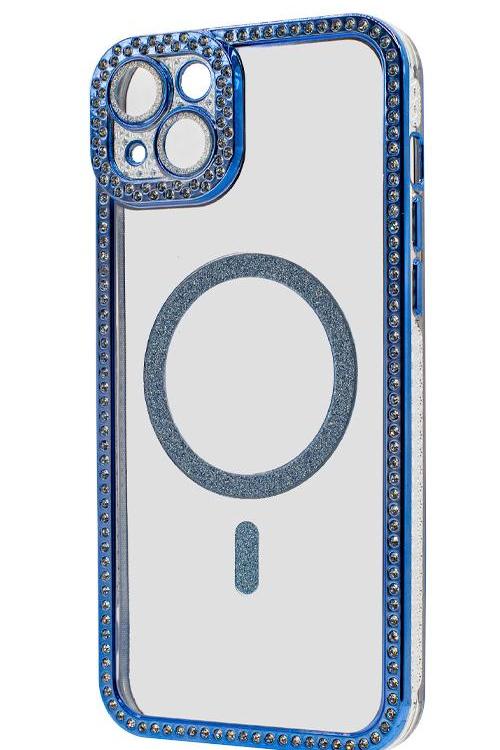 Iphone 14 Plus Bling Mag Case Wholesale Blue