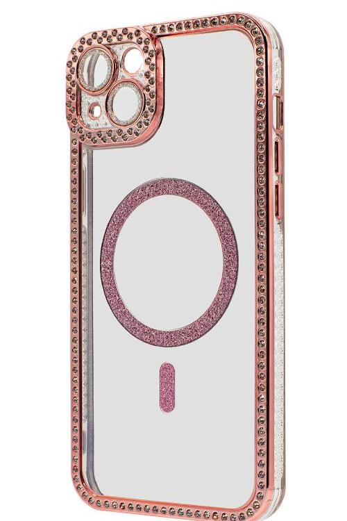 Iphone 14 Plus Bling Mag Case Wholesale Rose Gold