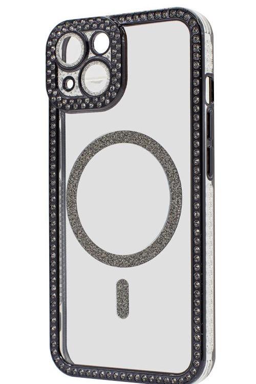 Iphone 15 Bling Mag Case Wholesale Black