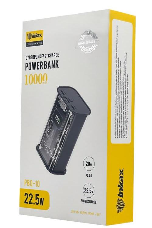 Inkax 10,000 mAh CyberPunk Fast Charge Power Bank PBQ10