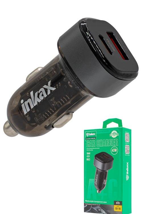 Inkaxe 43W Fast PD Car Charger With USB Port CA19