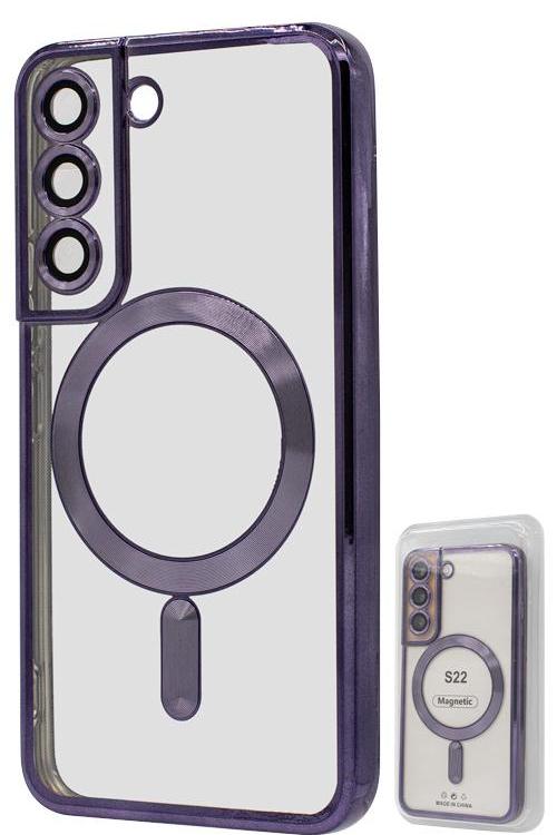 S22 TPU Case With Metallic Magnet Wholesale Purple