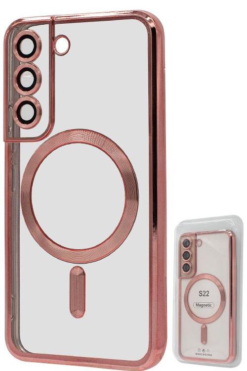 S22 TPU Case With Metallic Magnet Wholesale Rose Gold