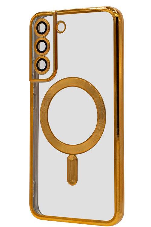 S22 Plus TPU Case With Metallic Magnet Wholesale Gold