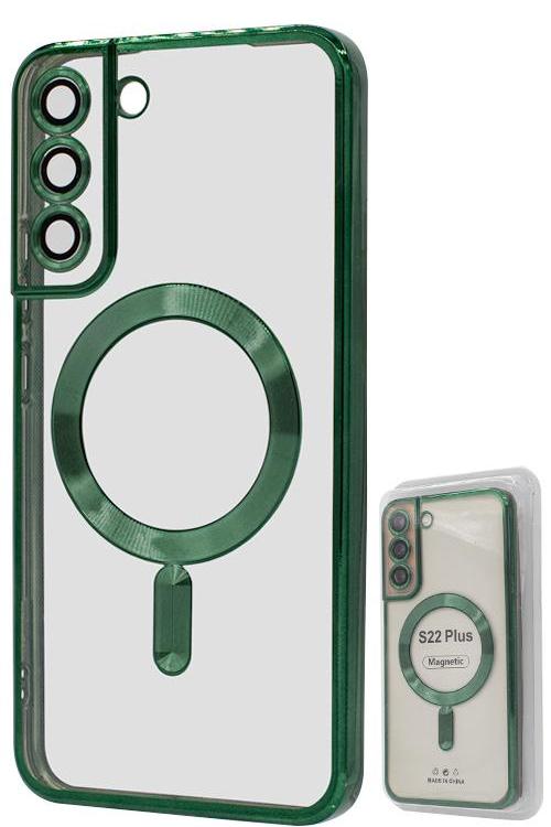 S22 Plus TPU Case With Metallic Magnet Wholesale Green