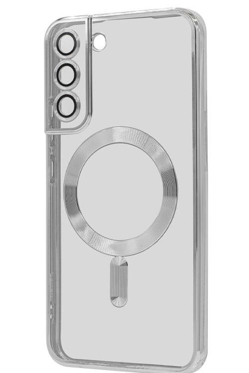 S22 Plus TPU Case With Metallic Magnet Wholesale Silver