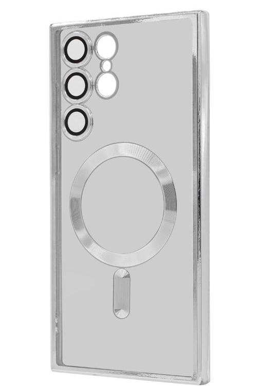 S22 Ultra TPU Case With Metallic Magnet Wholesale Silver