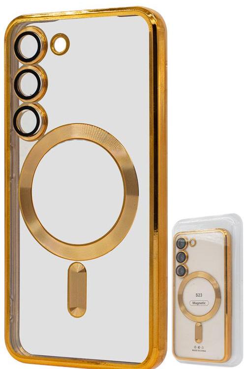 S23 TPU Case With Metallic Magnet Wholesale Gold