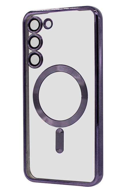 S23 Plus TPU Case With Metallic Magnet Wholesale Purple