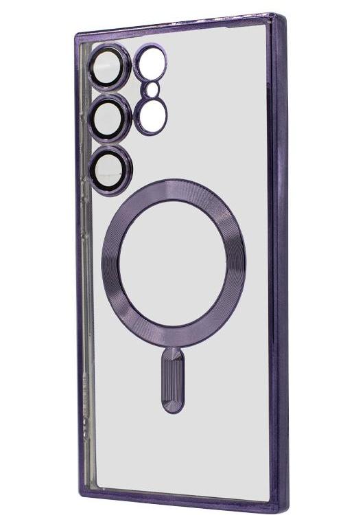 S23 Ultra TPU Case With Metallic Magnet Wholesale Purple