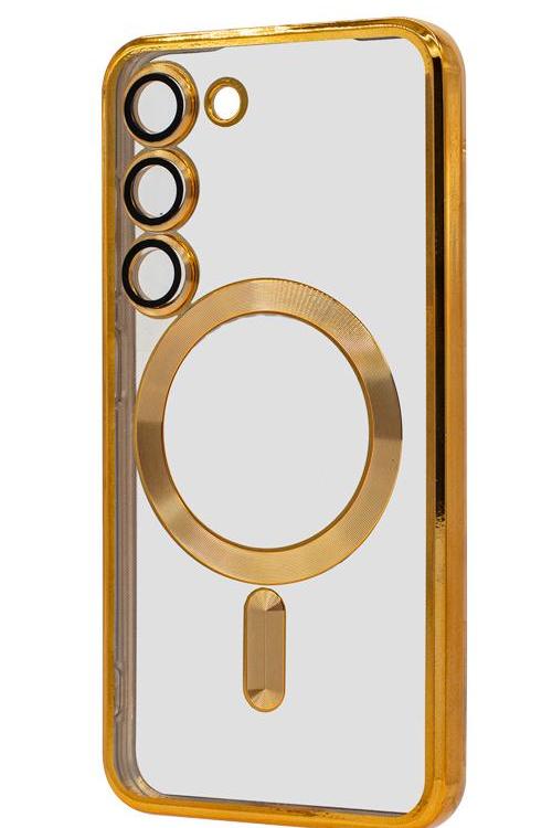 S24 TPU Case With Metallic Magnet Wholesale Gold