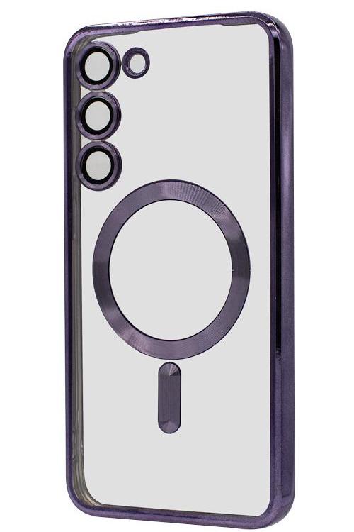 S24 Plus TPU Case With Metallic Magnet Wholesale Purple